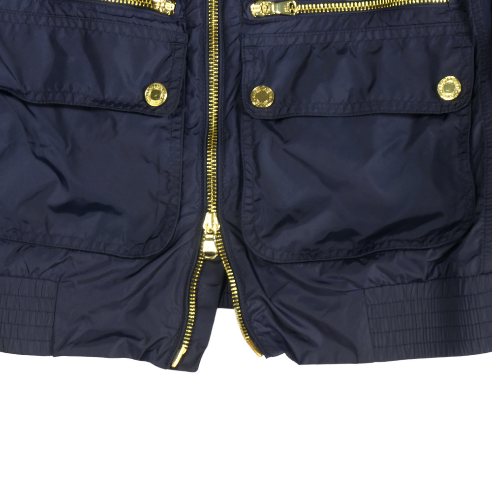 Ralph Lauren Golf Windbreaker Womens Small Blue Gold Zippers Full Zip Jacket - Picture 5 of 11